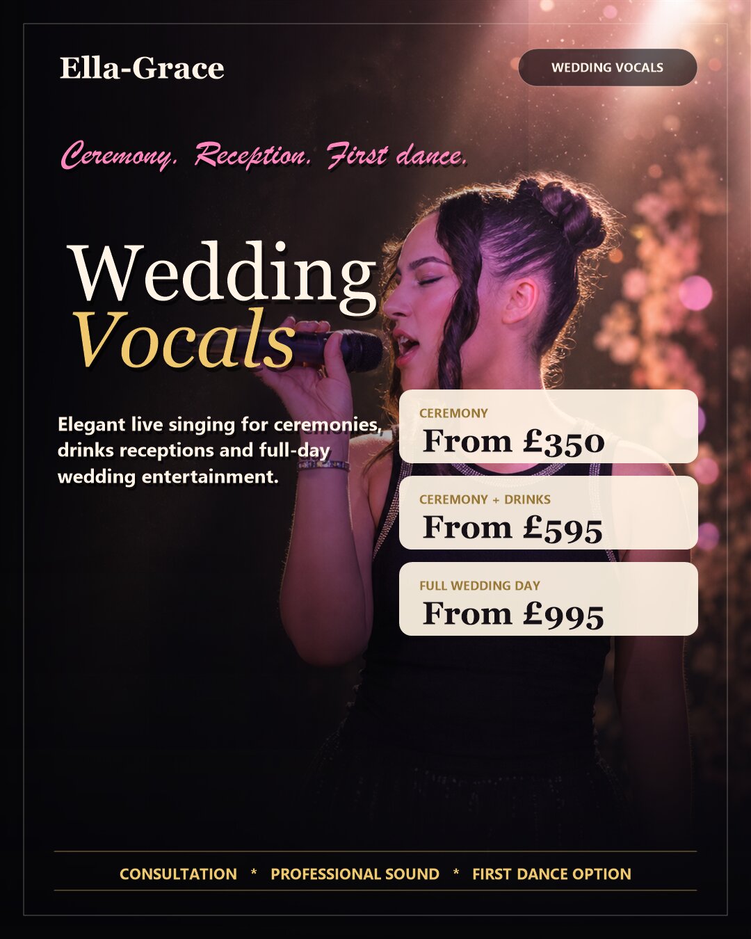 Wedding live music package poster